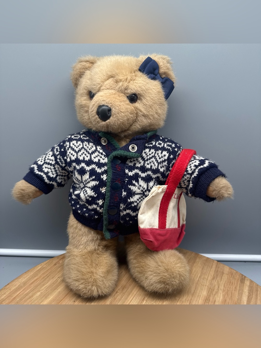 vintage L.L. Bean Bear Boat and Tote ultra-mini canvas bag in red